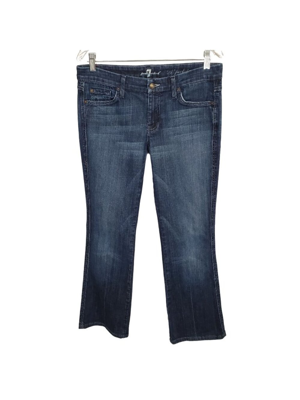 7 For All Mankind Womens Size 30 Jeans Swarovski Crystal A Pocket Stretch Flare